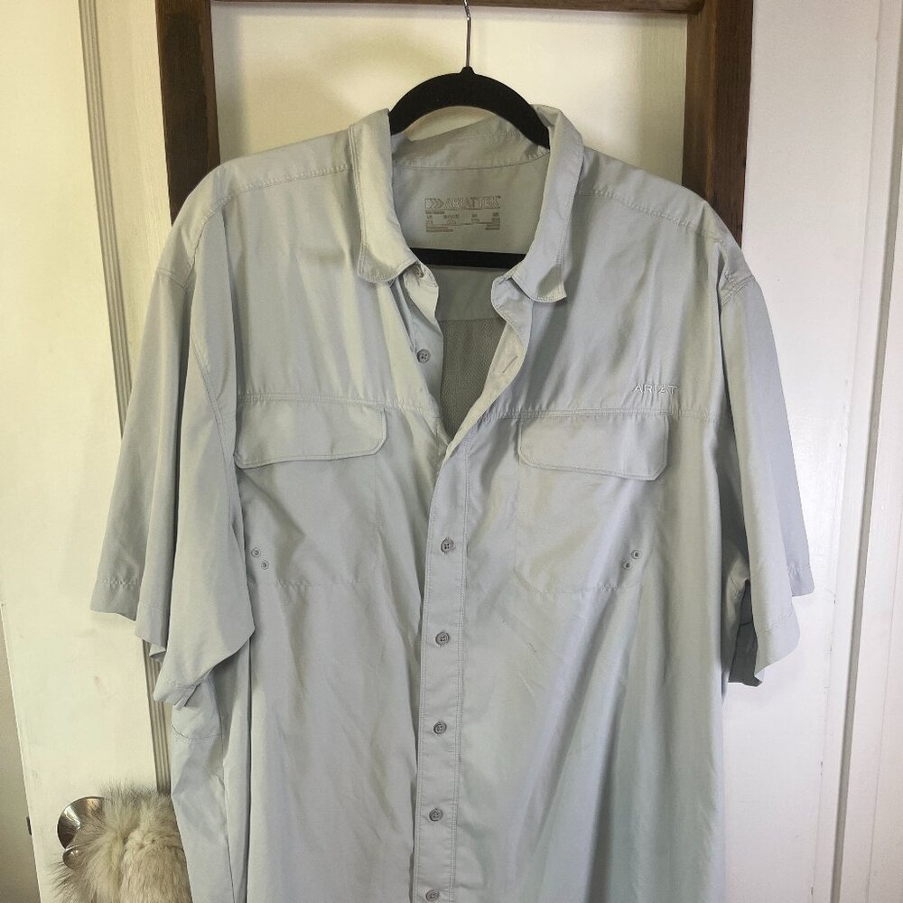 AriatTek Short Sleeve Light Blue Performance Shirt - Men's Size XXL